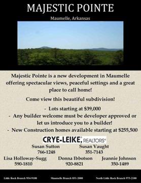 Maumelle's Newest Subdivision - Majestic Pointe
