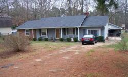 Nice ranch with fenced in back yard, carport, deck and front porch, features 3 bedrooms, 2 full baths, Living/Dining combo, with stone fireplace, den and eat-in -kitchen. Needs updating but has new roof and 2 year old heatpump. Updating is mostly