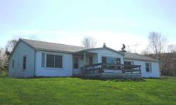 Fantastic country setting for this 3 bedroom, 2 bath home on 7.2 acres. Bright open rooms, newer windows, central air, gas and pellet stoves, sliding doors, 3 decks, mud room and sun room with great views of the valley. Level yard, landscaped and many
