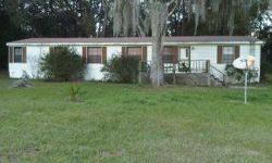 VERY SECLUDED AND PEACEFUL RETREAT. 3/2 DOUBLEWIDE MOBILE HOME IN OVERALL GOOD CONDITION WITH SPACIOUS MASTER BEDROOM, WALK-IN CLOSET, NICE MASTER BATHROOM, FIREPLACE, CARPET THROUGHOUT, NEW ROOF, FRONT DECK. OWNER FINANCING WITH $20K DOWN AT 7% INTEREST