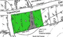 Each lot is $18,000 or all three for $49,500. Looking for a place to build your new golf course home--these 3 lots are ideally situated. Two lots are contiguous and the third lot is separated from the first 2 by a common area pathway. There are two