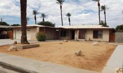 Wonderful indio swimming-pool home! This 3 beds two bathrooms home features an newer kitchen with granite slab counter tops, upgraded cabinetry, wood laminate flooring throughout most of the home, double pane windows, front desert landscaping (water