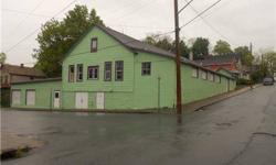 INVESTMENT OPPORTUNITY-Outstanding Location! One-of-a-kind building with excellent visibility sits on corner of two city streets in historic Port Jervis NY. Close to train and major hwy(I-84). Great rental income potential-currently used for warehousing