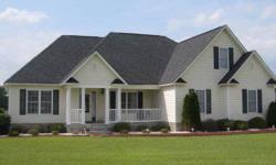 Acreage! Great Donald Gardner floor plan, large eat in kitchen, formal dining, great room with fireplace, gas logs. Large master suite, utility room, double attached garage and double detached garage/workshop. Finished bonus room, screened porch, all on