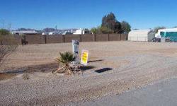 Nice Lot with improvements such as city sewer, water, and power pedestal in Sunrise Village. Sunrise Village is centrally located, just walking distance to grocery stores, restaurants, post office and many more of Quartzsite's activities.Listing