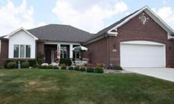 Immaculate 2 BR, 2 BA all brick patio home located on fantastic lot overlooking pond. Enter onto hardwood floors & 10'ft ceilings to the Great rm w/corner gas fireplace. Kitchen w/hardwoods raised upgraded 42' maple cabinets, center island w/pull out