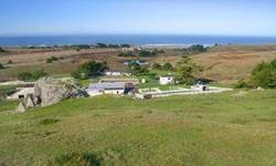 378 Acre Coastal Ranch with two ocean view homes consisting of a single story 4 bedroom/4 bath mid-century ranch house and a 3 bedroom/3 bath farmhouse second home. Ideal as a private ranch estate, family compound or retreat. Possible to build your dream