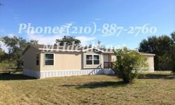 (210)-887-2760Beautiful 5 bedrooms 3 bathrooms mobile home on .54 acres.Located Minutes from town in a great location. This home is perfect for anyone. The interior comes with Ceiling Fan, Garden tub, Laundry Room, Pantry, Split Floor Plan, Tape and