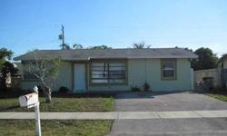3 bedroom, 2 bath CBS house. 1206 sq. ft. Central AC. The interior needs normal updating. Occupied. Call to see. Asking $69,900. All offers must be cash or hard money only. To make an offer on this property right now please call 561-948-2127. To view more