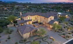 This highly upgraded home sits on the best lot in Sierra Norte boasting million dollar views of Pinnacle Peak, Black Mtn & set against a luminous nighttime carpet of shimmering city lights The courtyard & gorgeous Canterra stone entry w/iron & glass doors