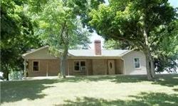 Located in Delta Schools , this 3 BR, 2.5 bath home sits on almost 4 acres. The spacious LR has a fireplace insert and access to the large covered front porch and an adjacent dining room-kitchen. The master suite has french doors, walk-in closet and a