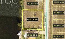 Rare Triple Lot on Spreader canals with view of intersecting Canal. Direct Gulf Access/No Bridges with pure West Exposure. Steal at this price as prices are climbing. Build you super large Dream Home on this Large Gulf Access Lot.Listing originally posted