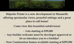 Majestic Pointe is one of Maumelle's newest subdivisions! Scenic views from many lots! Lots starting as low as $30,000 and New Construction Homes starting at $255,500!