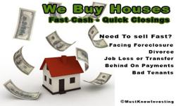 ~We are local investors that want to help you get your house sold quickly. We can make you a quick cash offer and can close fast.~If your real estate agent isn't getting it done for you or you you are still not sure if you want to list your house with one